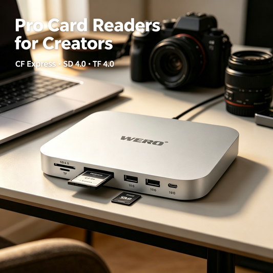 Station d'accueil Thunderbolt 3 WERO pour Mac Mini et Mac Studio | Hub d'extension double SSD NVMe