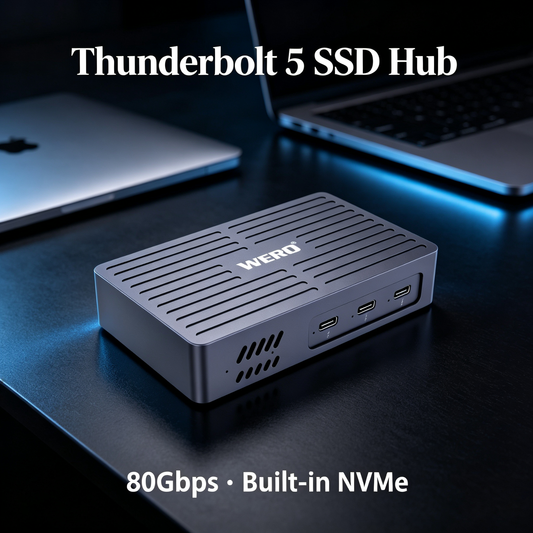 Hub SSD AOWELL TBT5 – Station d'accueil Thunderbolt 5 avec emplacement NVMe (80 Gbit/s)